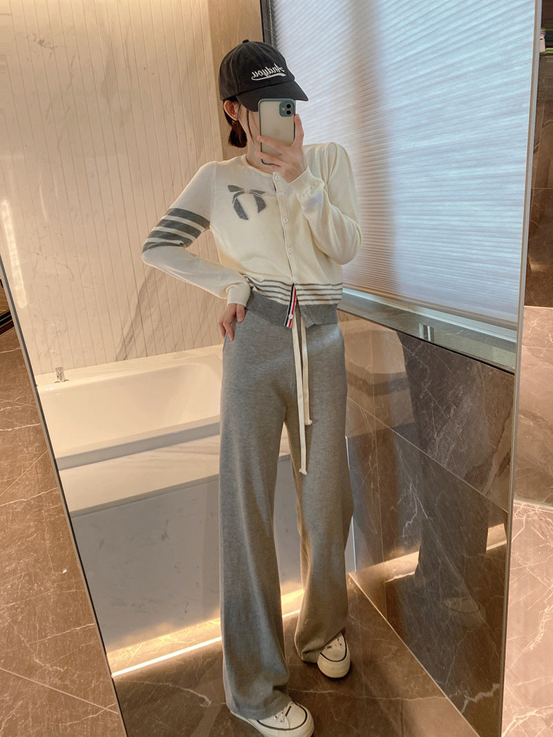 Wool Knit Cardigan Pleated Skirt Set(副本) THOM TREND