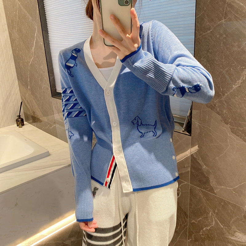 2025SS Puppy jacquard cardigan THOM TREND