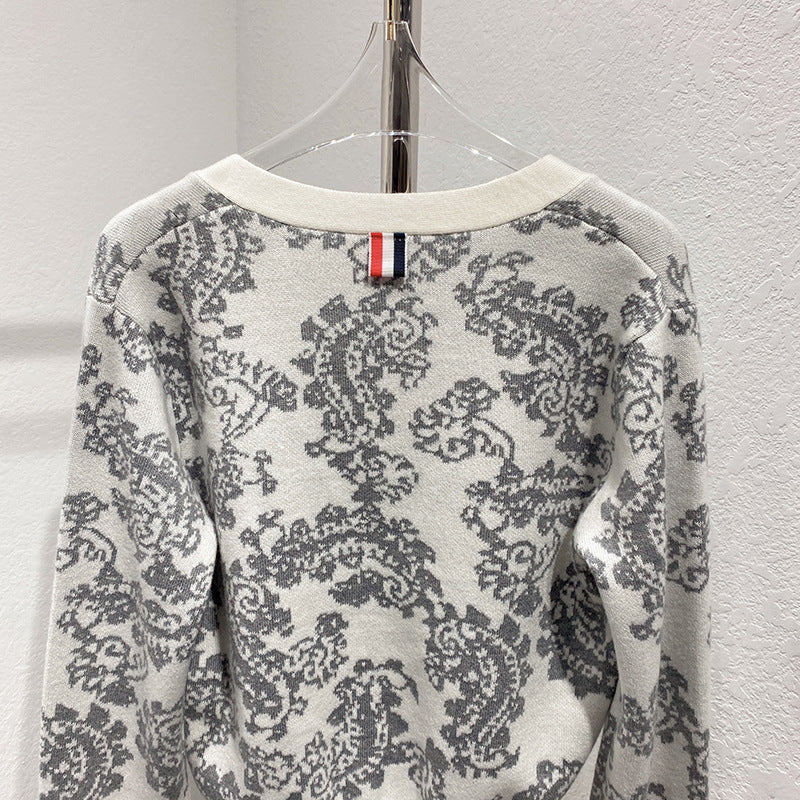 Colorblock wool knit cardigan(副本) THOM TREND