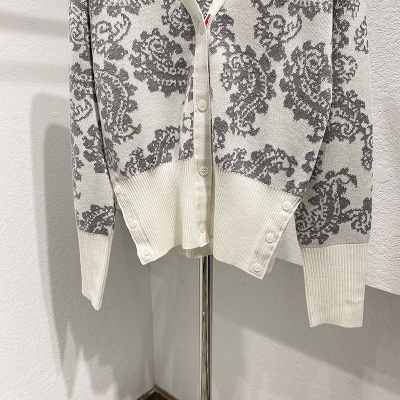 Colorblock wool knit cardigan(副本) THOM TREND