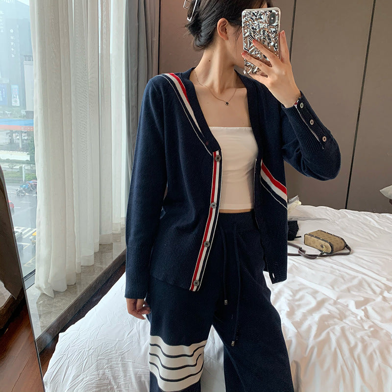 Houndstooth knitted cardigan(复制) THOM TREND