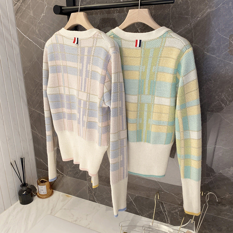Women's jacquard cardigan sweater(副本) THOM TREND