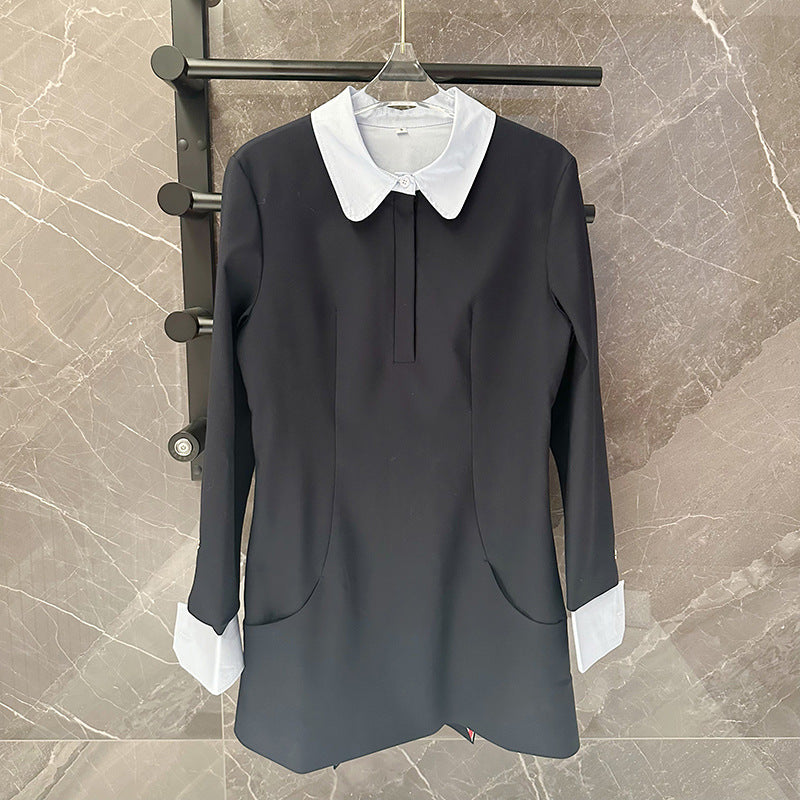 Hooded contrast cardigan and skirt set(复制) THOM TREND