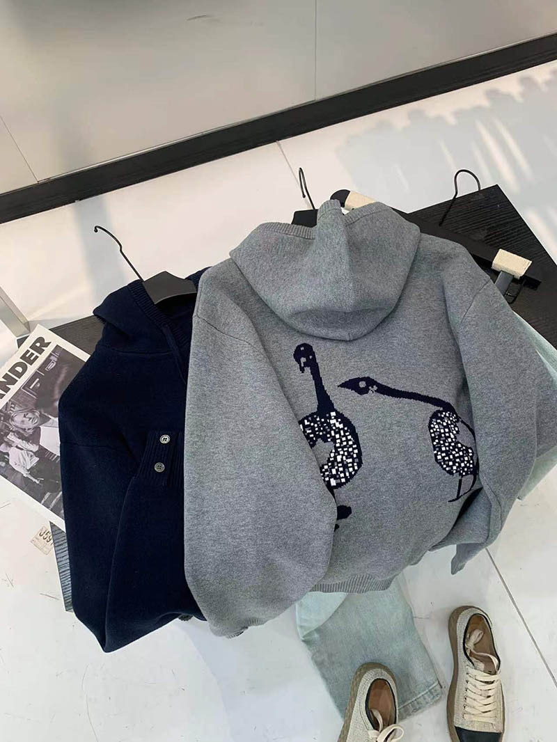 2025SS Twin Bird Zip-Up Hoodie THOM TREND