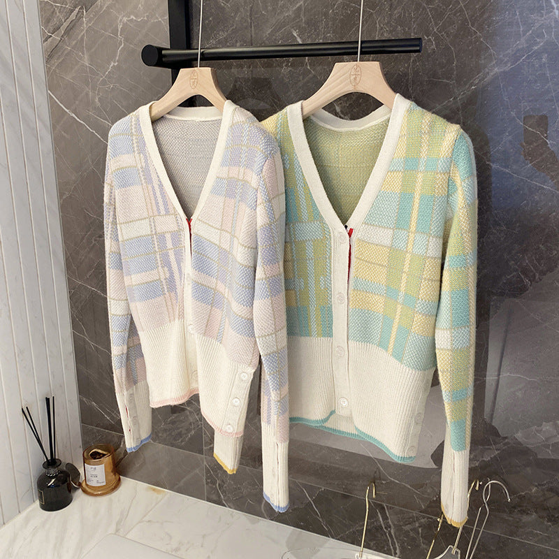 Women's jacquard cardigan sweater(副本) THOM TREND
