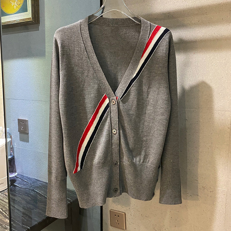 Houndstooth knitted cardigan(复制) THOM TREND