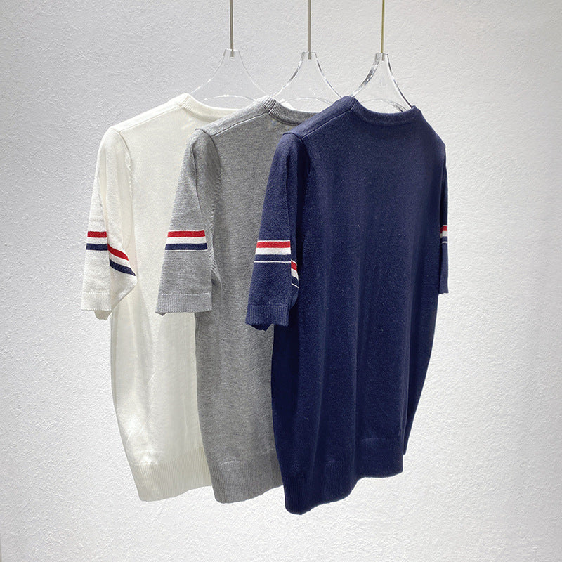 stripe short sleeve T-shirt