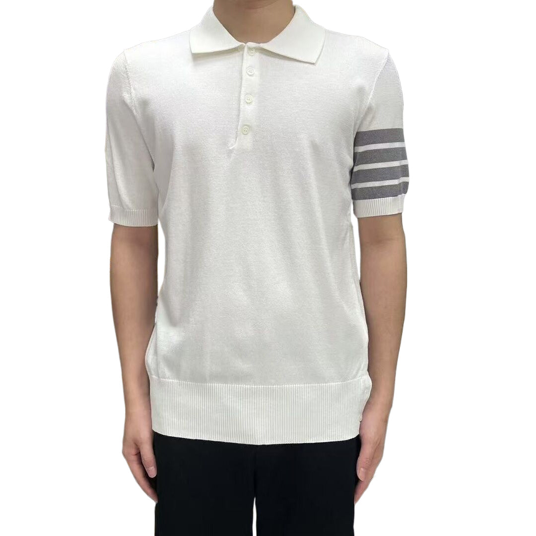 2025 SS Men's sailboat embroidered POLO short sleeve THOM TREND