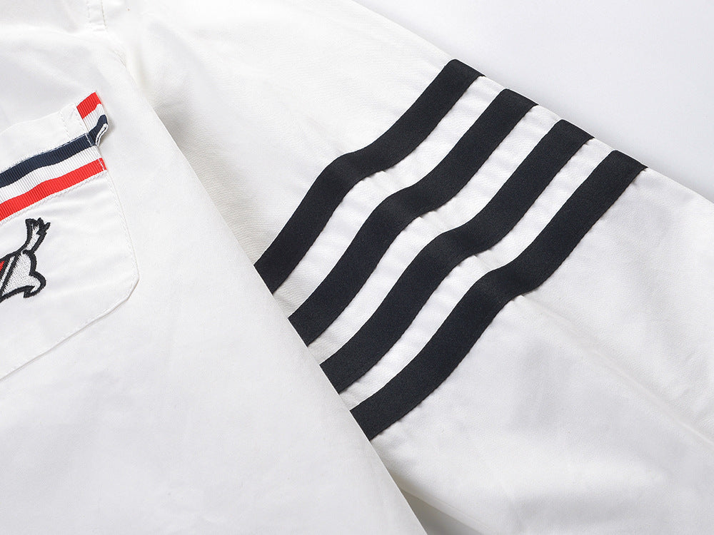 Women's white shirt with bow sleeves(复制) THOM TREND