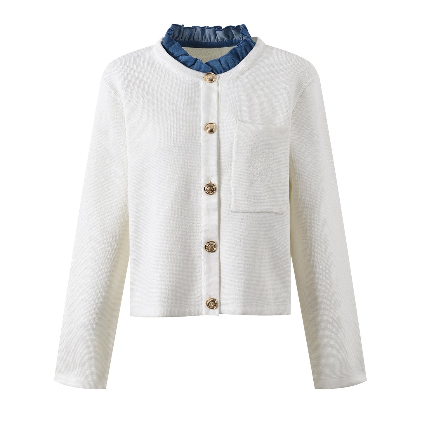 Women's crew neck sweater jacket THOM TREND