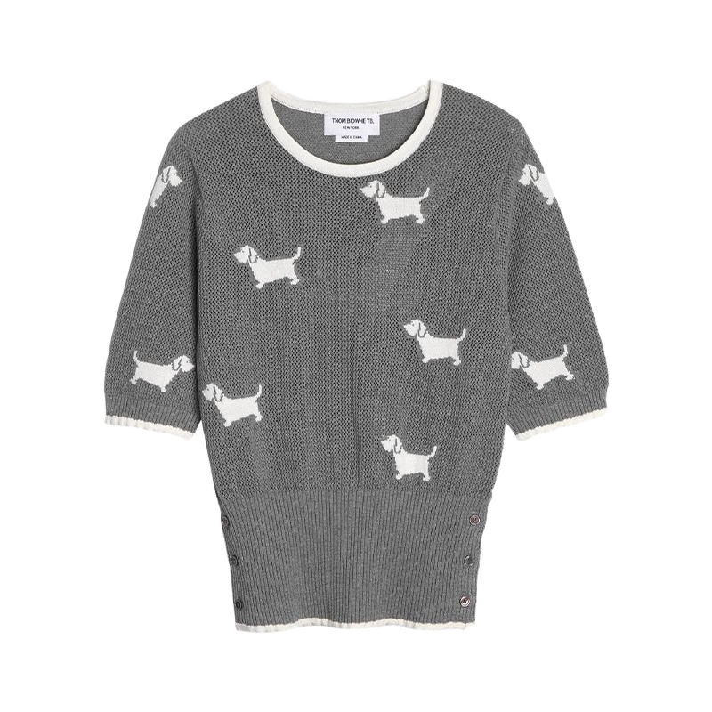 Crew neck hollow pullover sweater(副本) THOM TREND