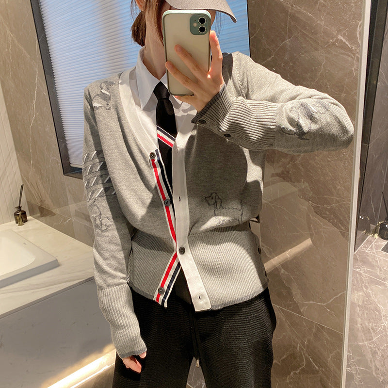 2025SS Puppy jacquard cardigan THOM TREND