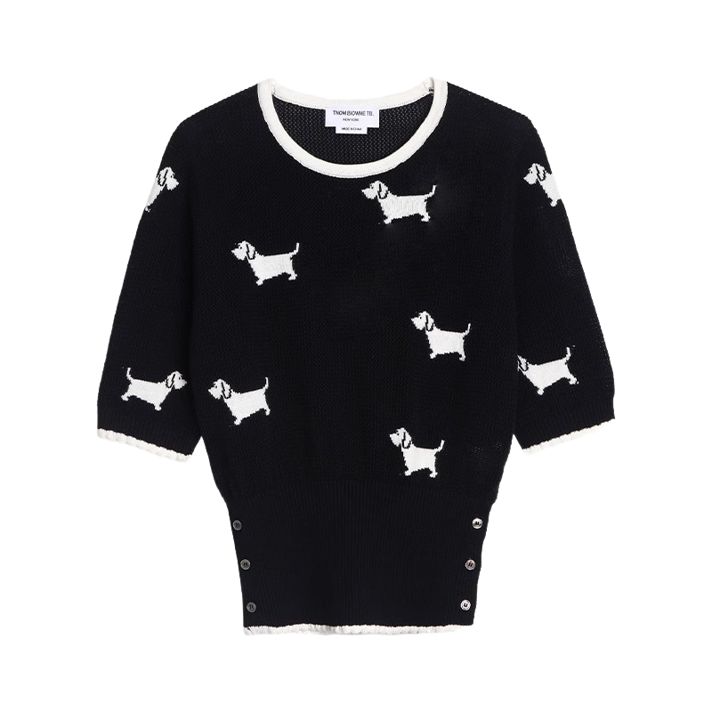 Crew neck hollow pullover sweater(副本) THOM TREND