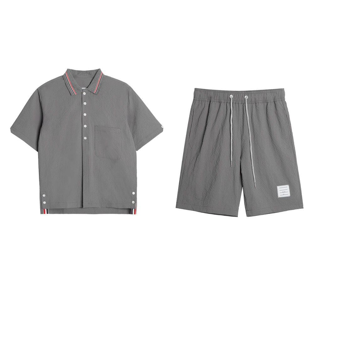 Seersucker short sleeve set THOM TREND