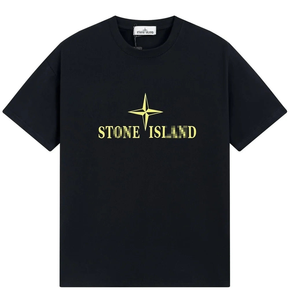 Stone Island Star Wordmark Graphic Cotton T-Shirt - White product detail view