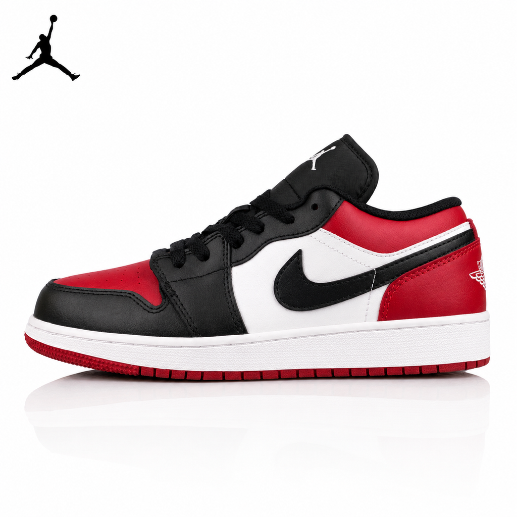 Air Jordan 1 Low Black/Red Toe 553558-161, 553560-612 Unisex Sneakers main product view