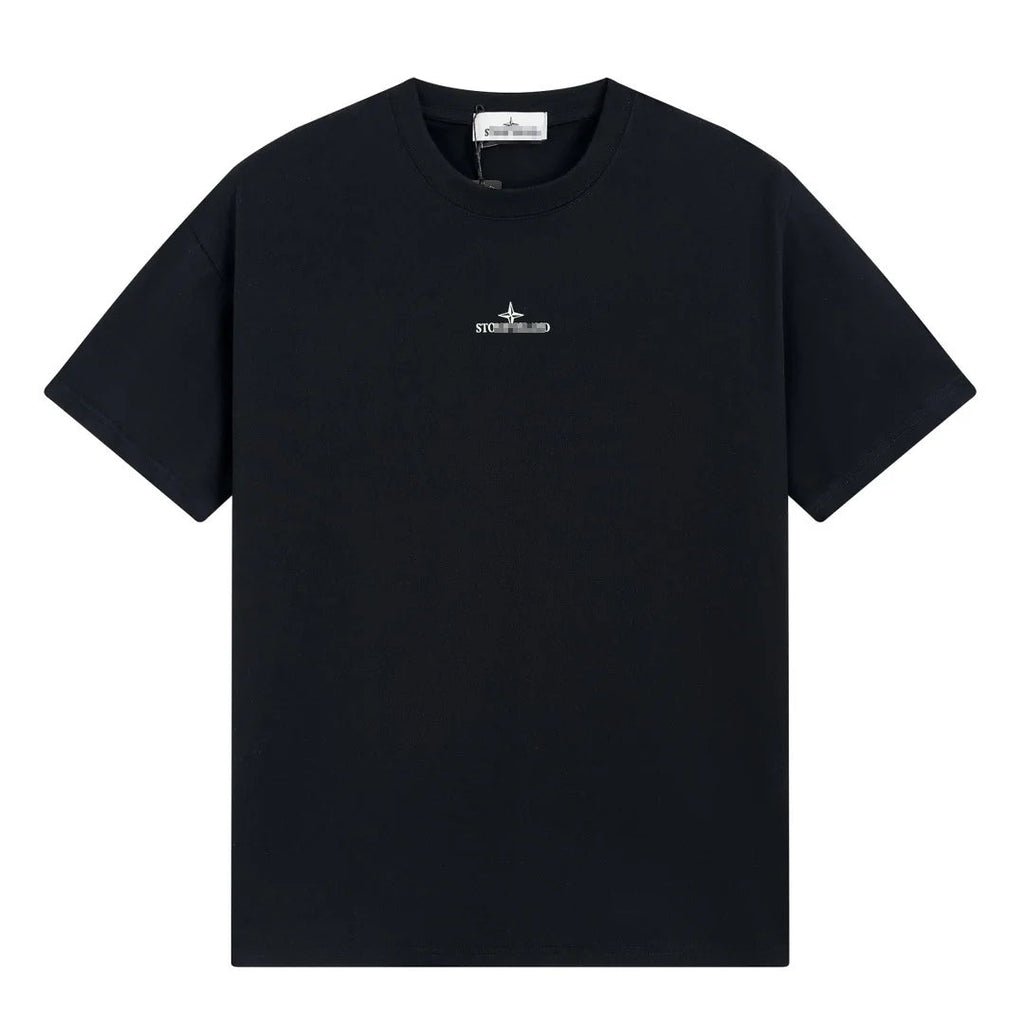 Stone Island Concentric Compass Back Graphic Cotton T-Shirt - White product detail view