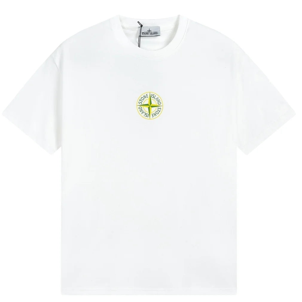 Stone Island Star Wordmark Back Graphic Cotton T-Shirt - White product detail view