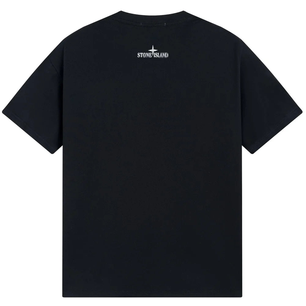 Stone Island Glitch Compass Graphic Cotton T-Shirt - White product detail view