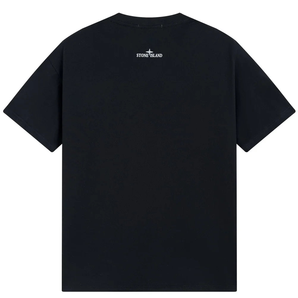 Stone Island Tonal Compass Square Graphic Cotton T-Shirt - White product detail view