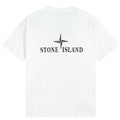 Stone Island Star Wordmark Back Graphic Cotton T-Shirt - White product detail view