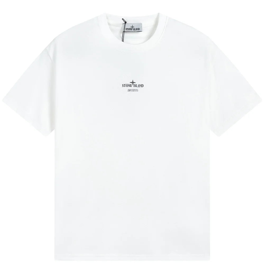 Stone Island Archive Jacket Back Graphic Cotton T-Shirt - White product detail view
