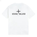 Stone Island Star Wordmark Back Print Cotton T-Shirt - White back view