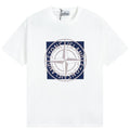 Stone Island Tonal Compass Square Graphic Cotton T-Shirt - White product detail view
