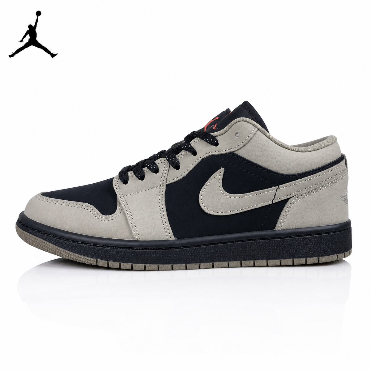 Air Jordan 1 Low Grey / Black / Mocha Brown Unisex Sneakers IB7109-005 main product view