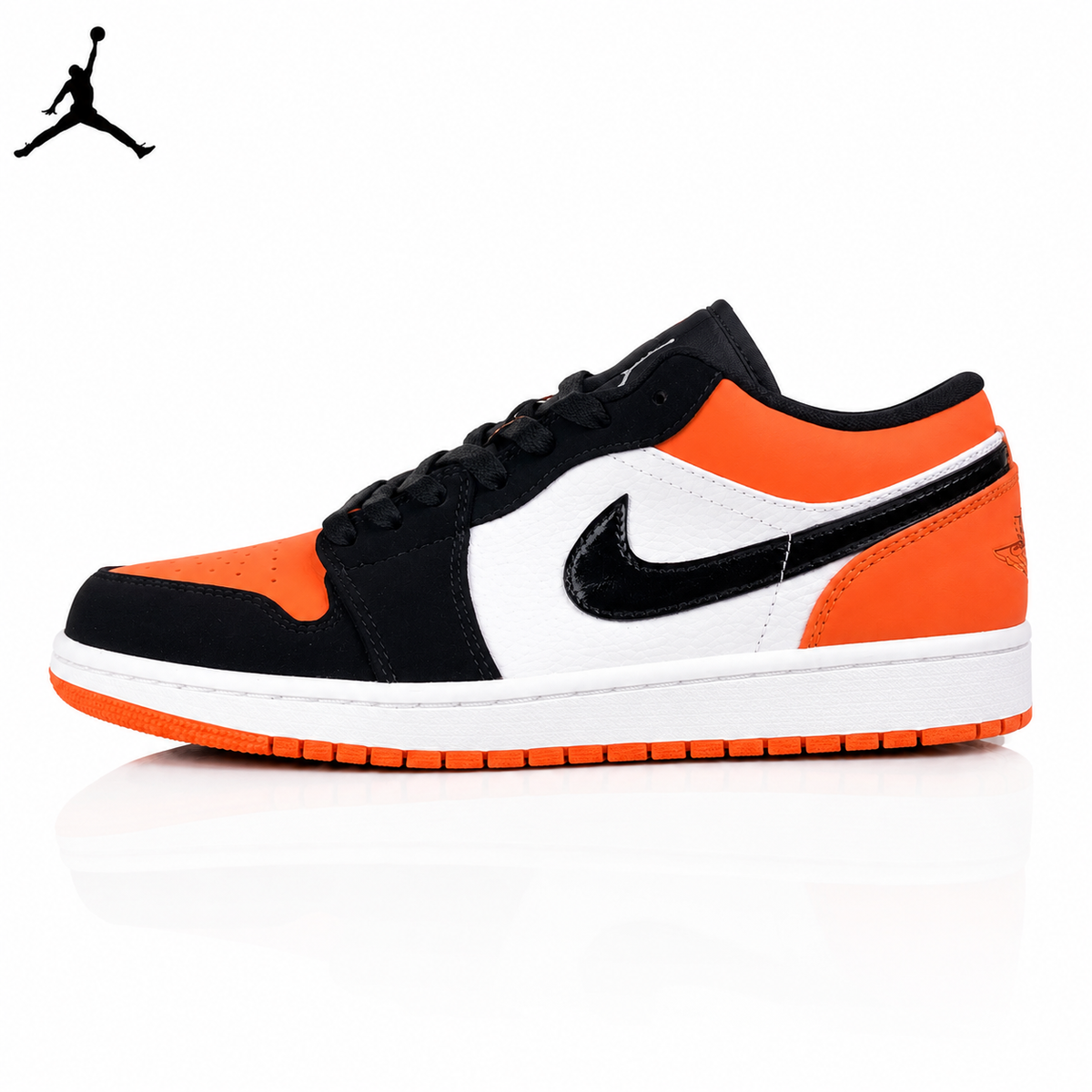 Air Jordan 1 Low Black Shattered Backboard 553558-128 Unisex Sneakers main product view