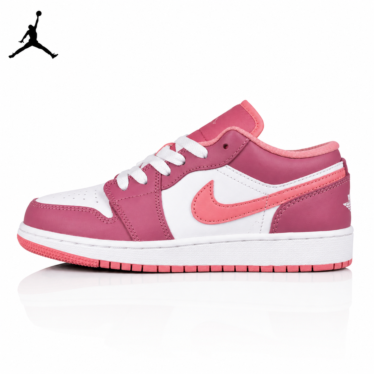 Air Jordan 1 Low Low- White/Pink 553560-616 Unisex Sneakers main product view