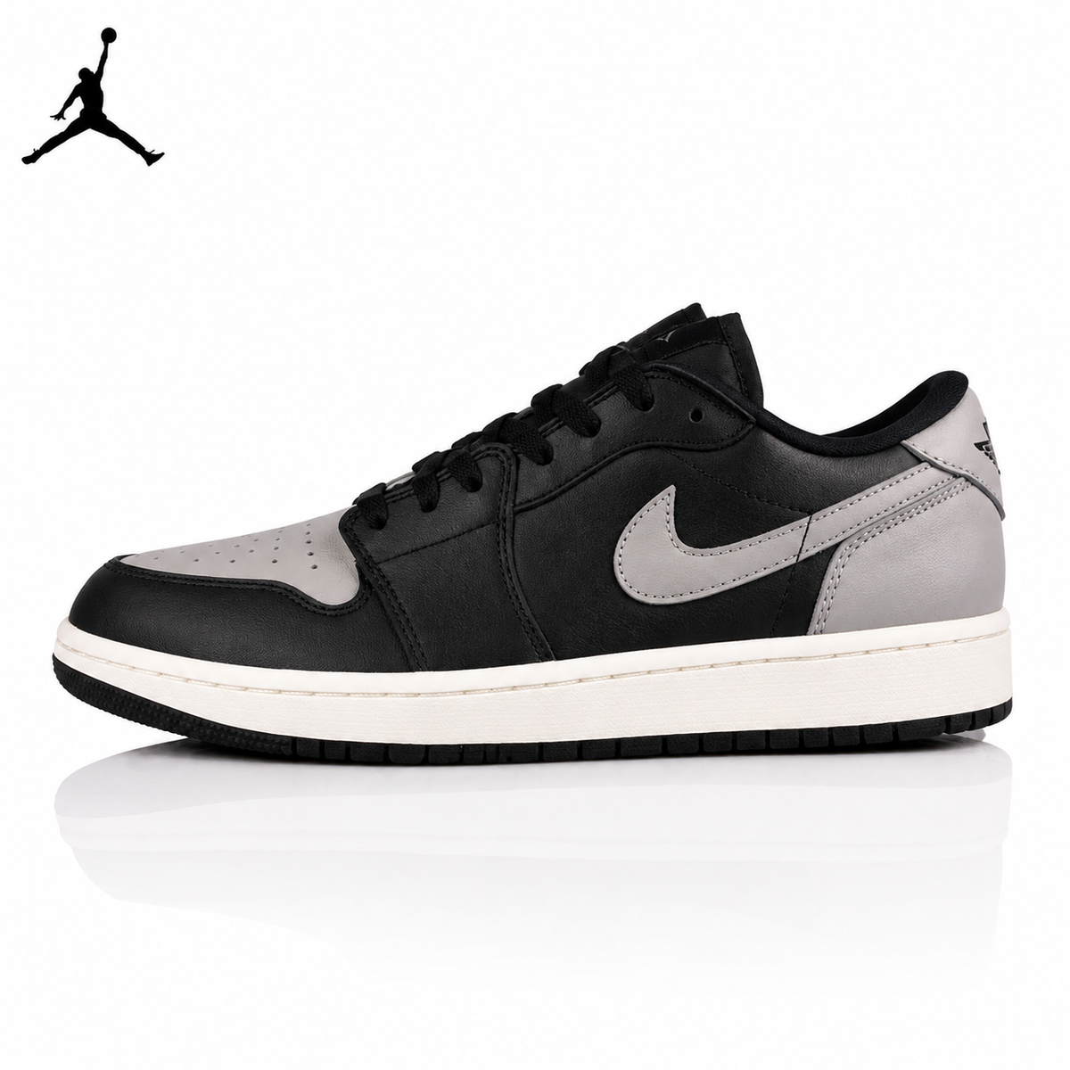 Air Jordan 1 Low Black/Grey Unisex Sneakers DD9315-001 main product view