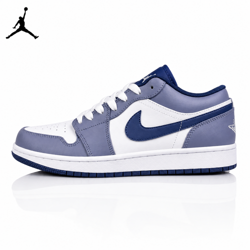 Air Jordan 1 Low Navy Blue 553558-414 Unisex Sneakers main product view