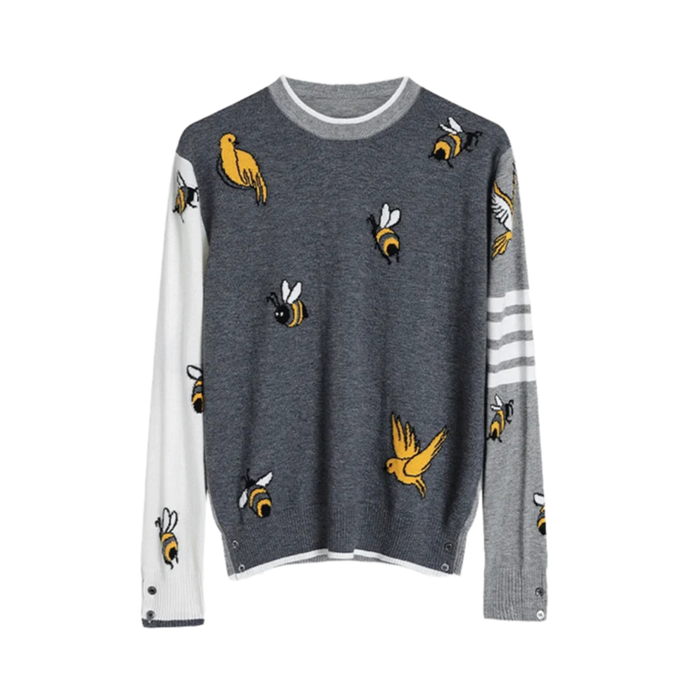 2025SS Birds and Bees Pullover Sweater THOM TREND