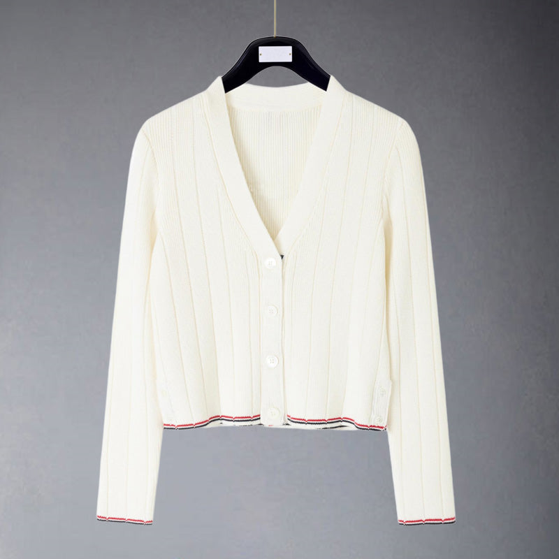 Cotton wool knitted cardigan - Image 2
