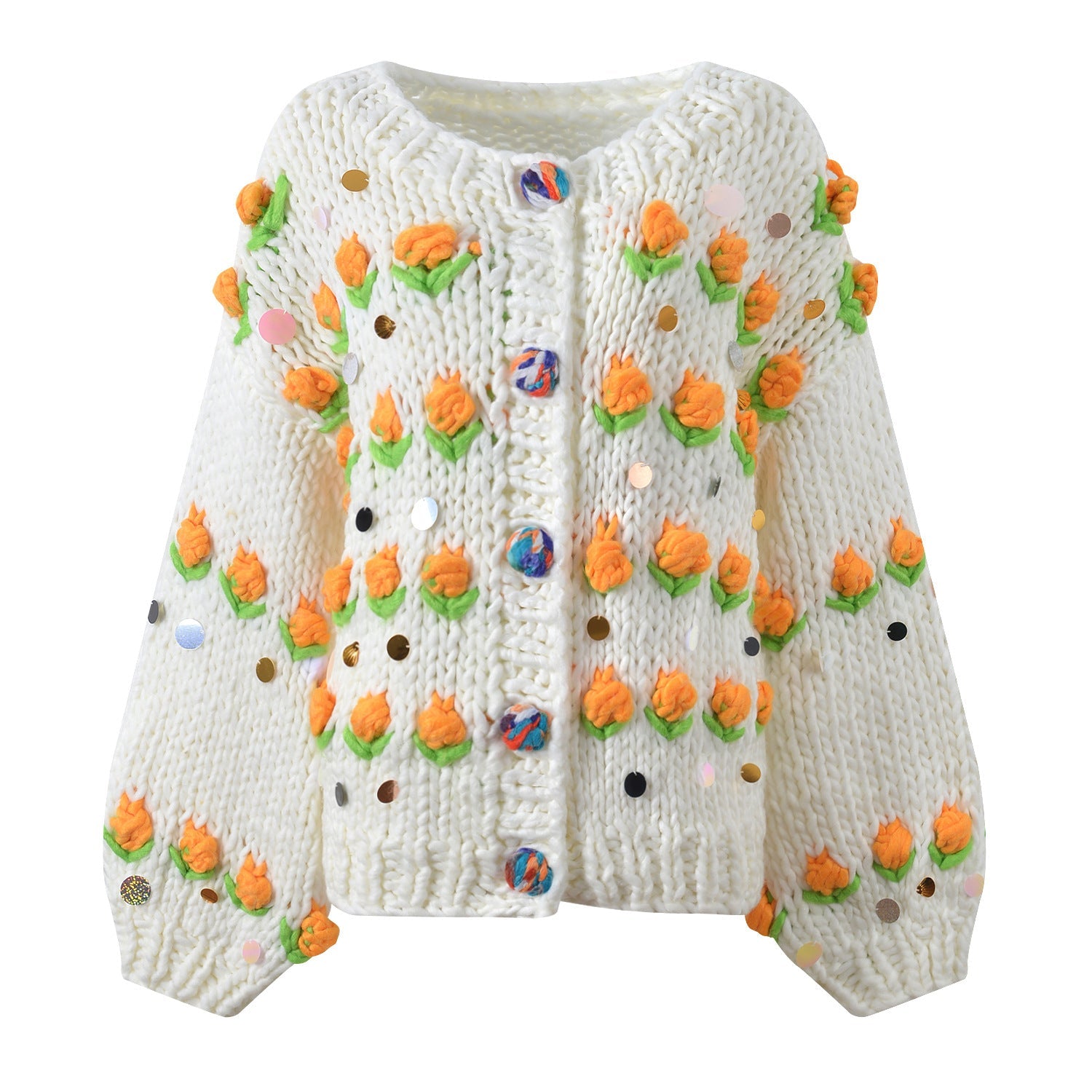 2025SS 3D flower sweater jacket THOM TREND