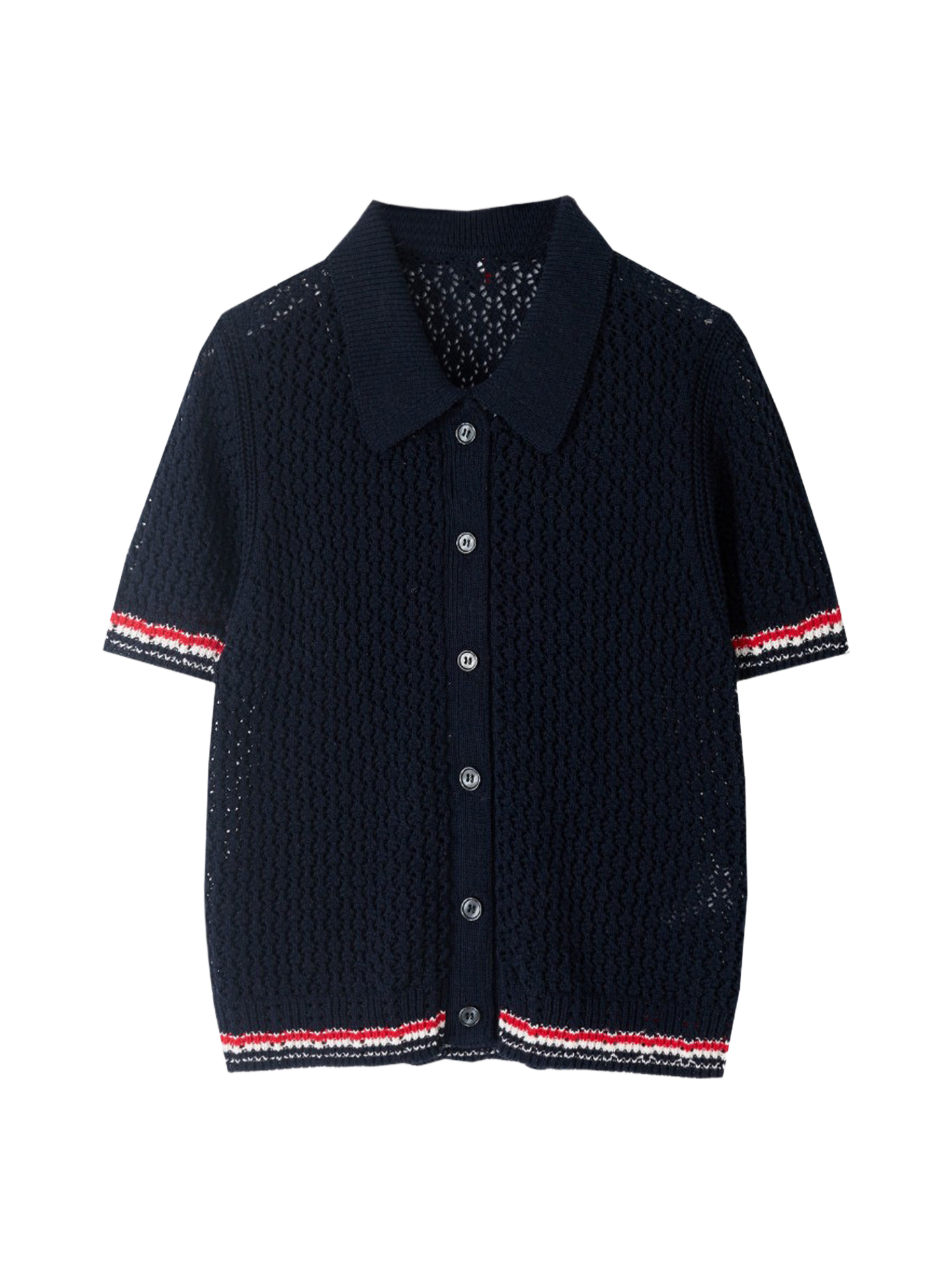Tri-Color Stripe Pique Cotton Vest Cardigan（副本） THOM TREND