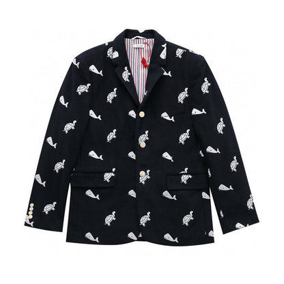 Sea turtle embroidered suit THOM TREND