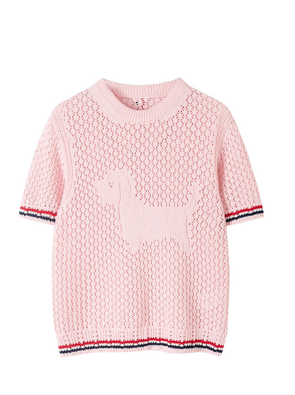 2026SS Tri-Color Stripe Hem Wool Knit Cardigan（副本） THOM TREND