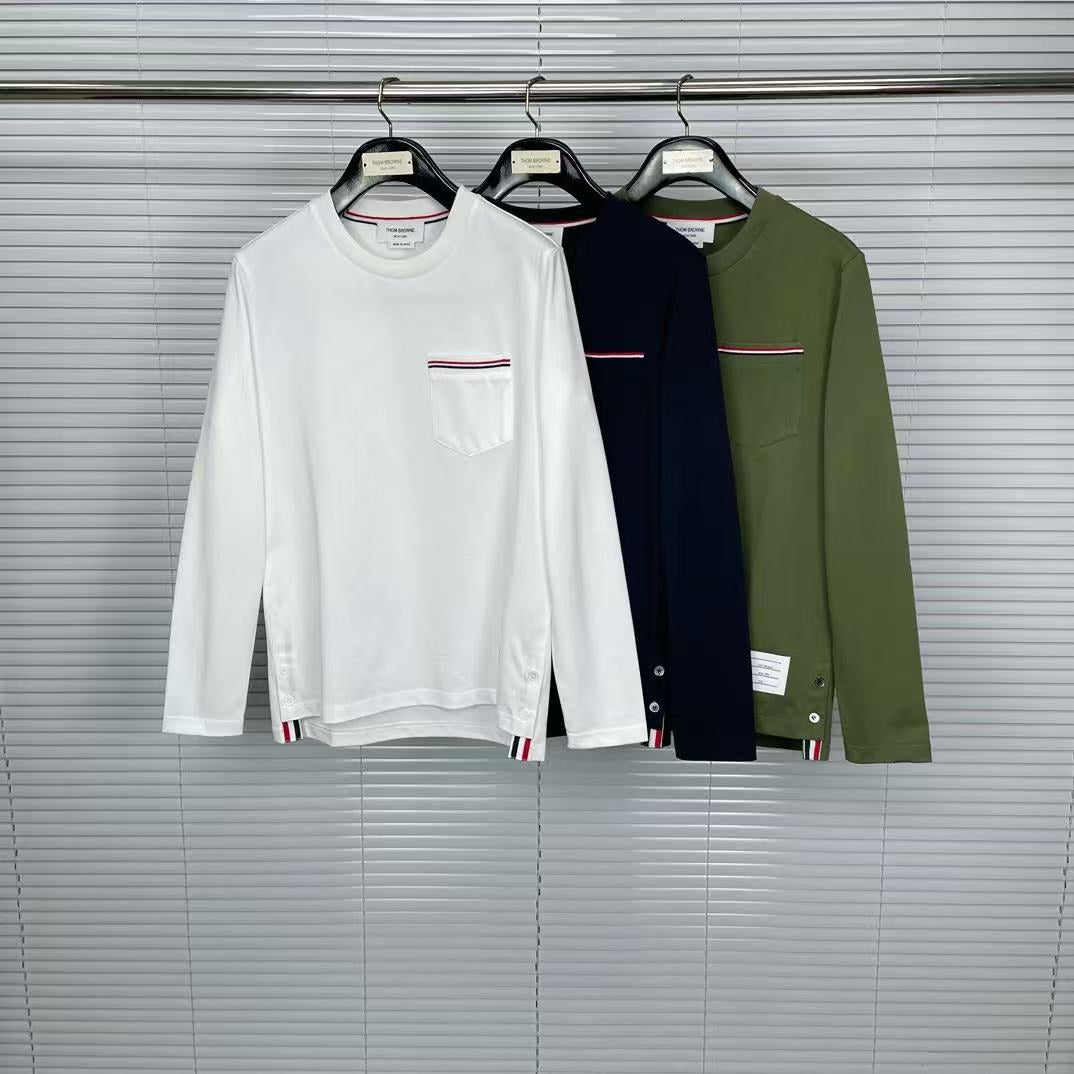 2025SS  chest pocket long-sleeved T-shirt THOM TREND