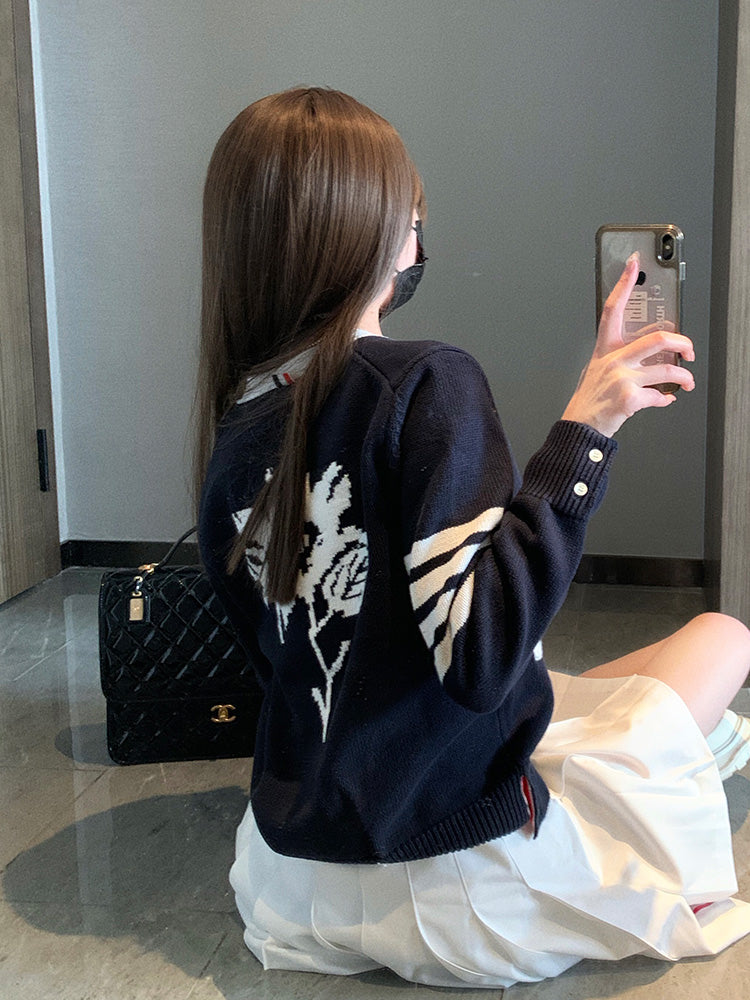 2025SS floral back cardigan THOM TREND