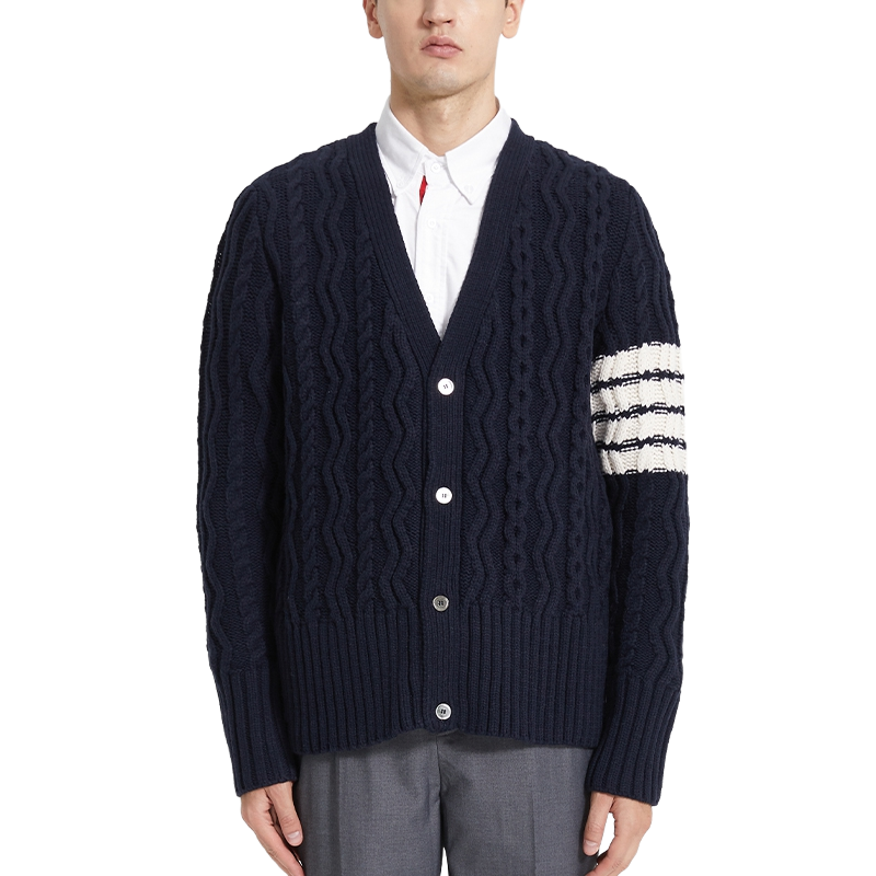 Sweater Jacket by Thom Browne, knitwear detail view