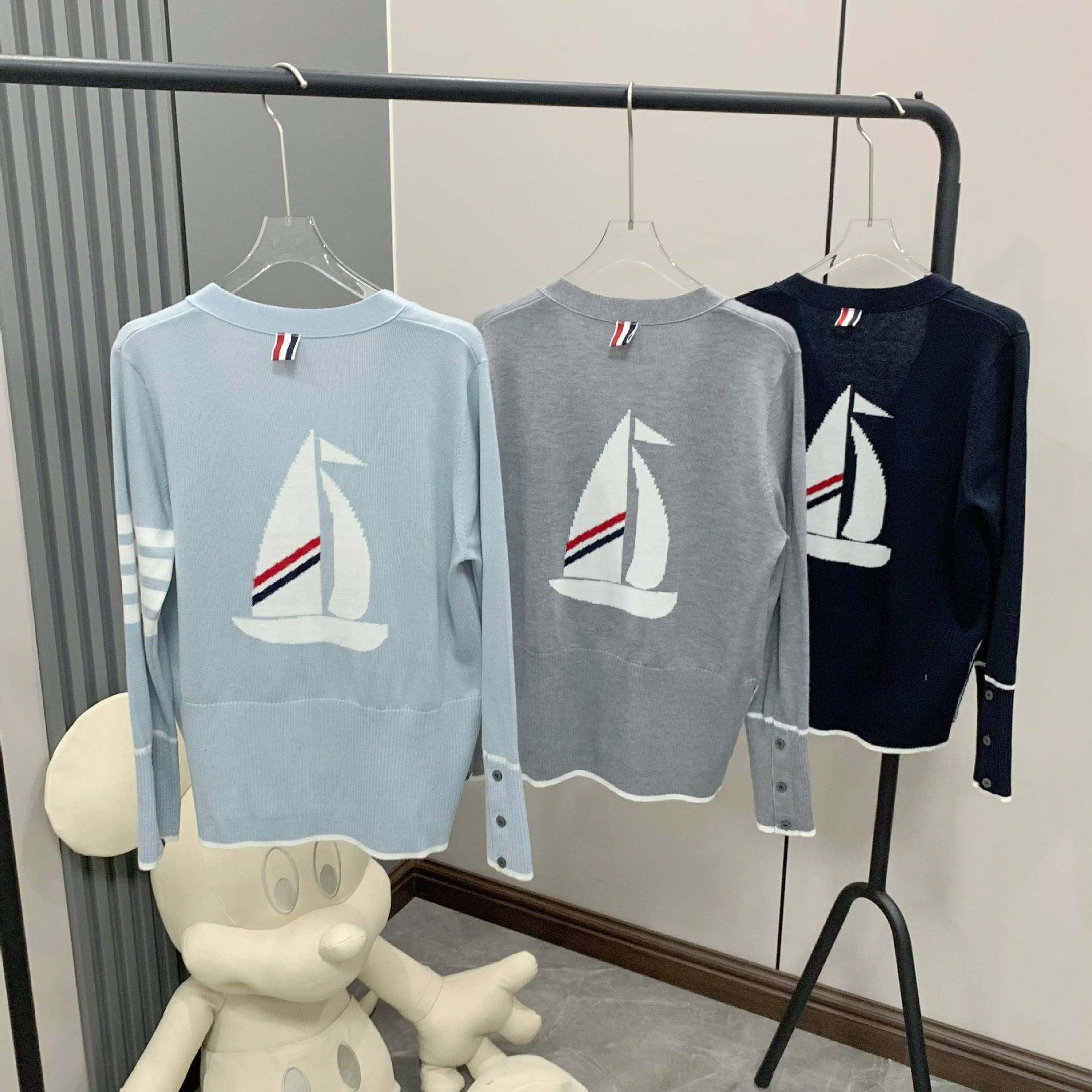 2025SS  Back sailboat cardigan THOM TREND