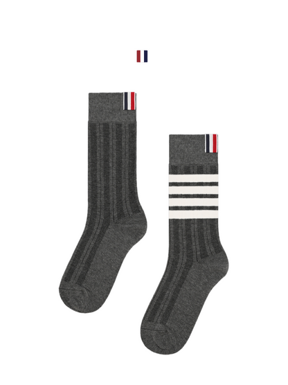 Dark striped four-stripe stockings THOM TREND