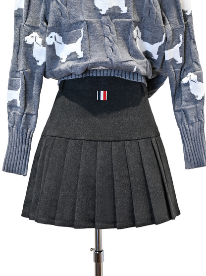 wool pleated skirt THOM TREND
