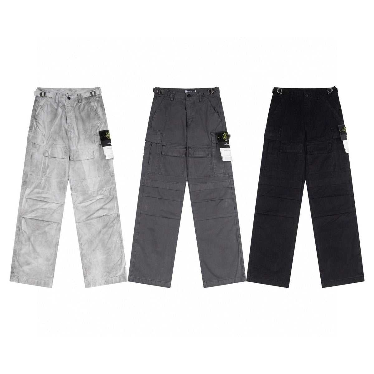 Stone Island Garment-Dyed Multi-Pocket Cargo Pants