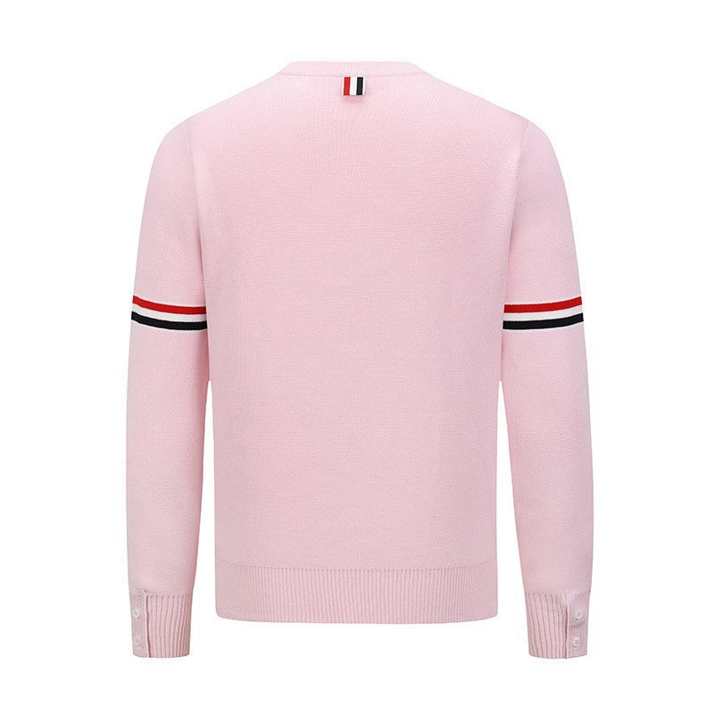 Men's sweater by Thom Browne, knitwear detail view