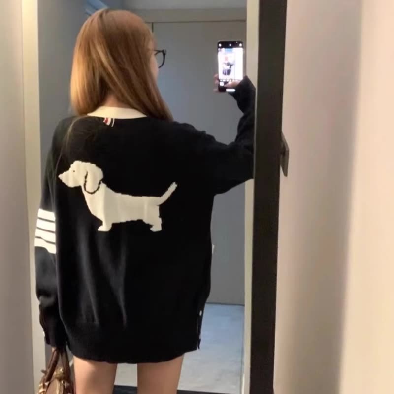 2025SS Back Dog Cardigan THOM TREND