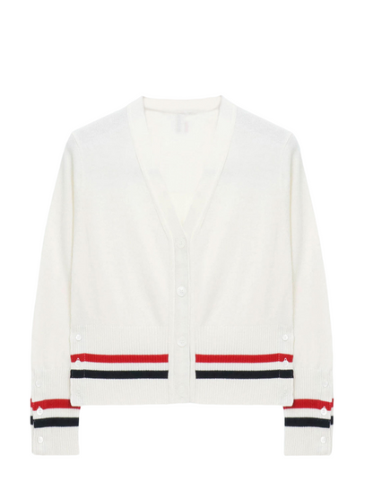 Tri-Color Stripe Pique Cotton Vest Cardigan（副本） THOM TREND