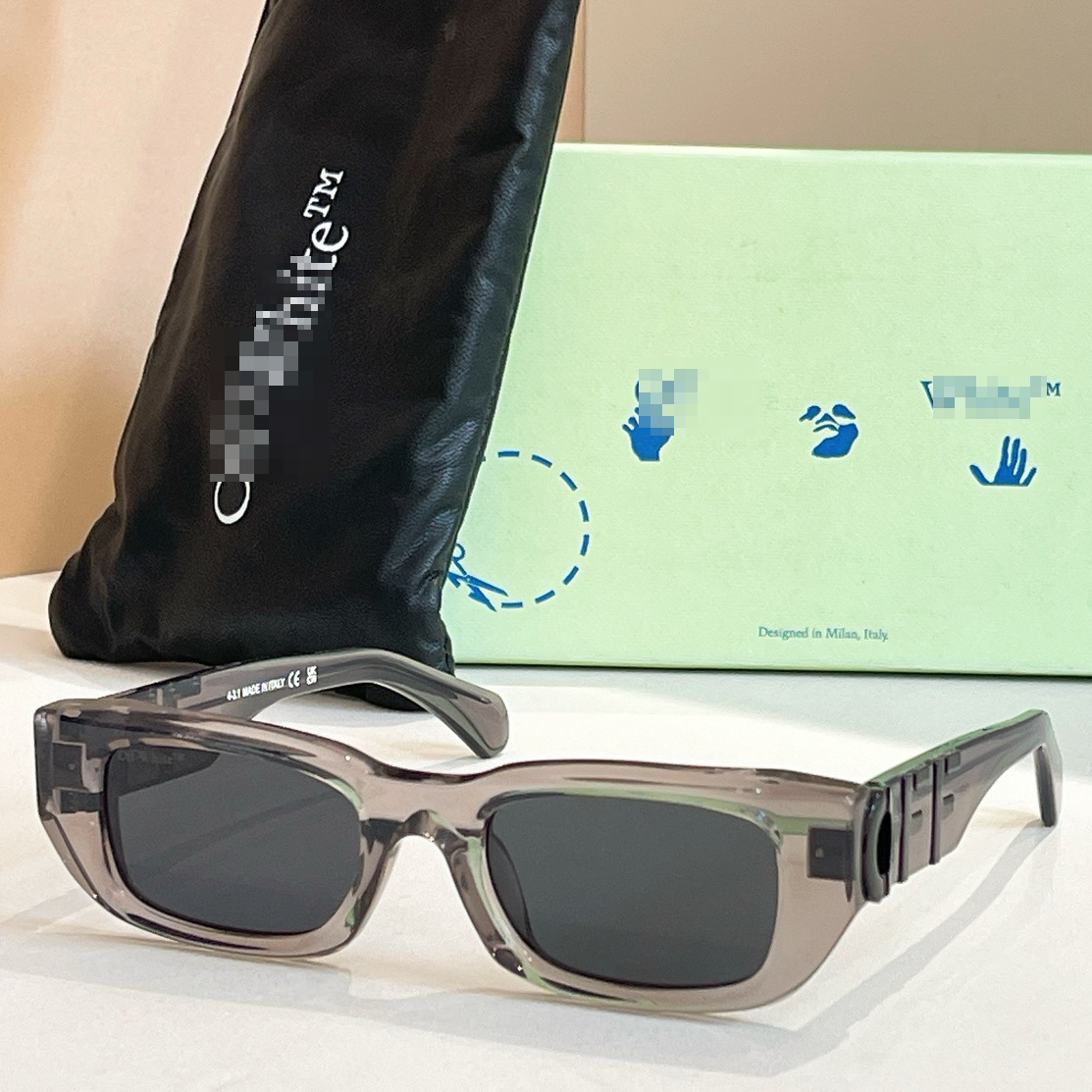 OFF-Whlte Arrow logo sunglasses#124 4-Bar